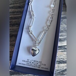 House of Harlow 1960 Silver Heart Necklace